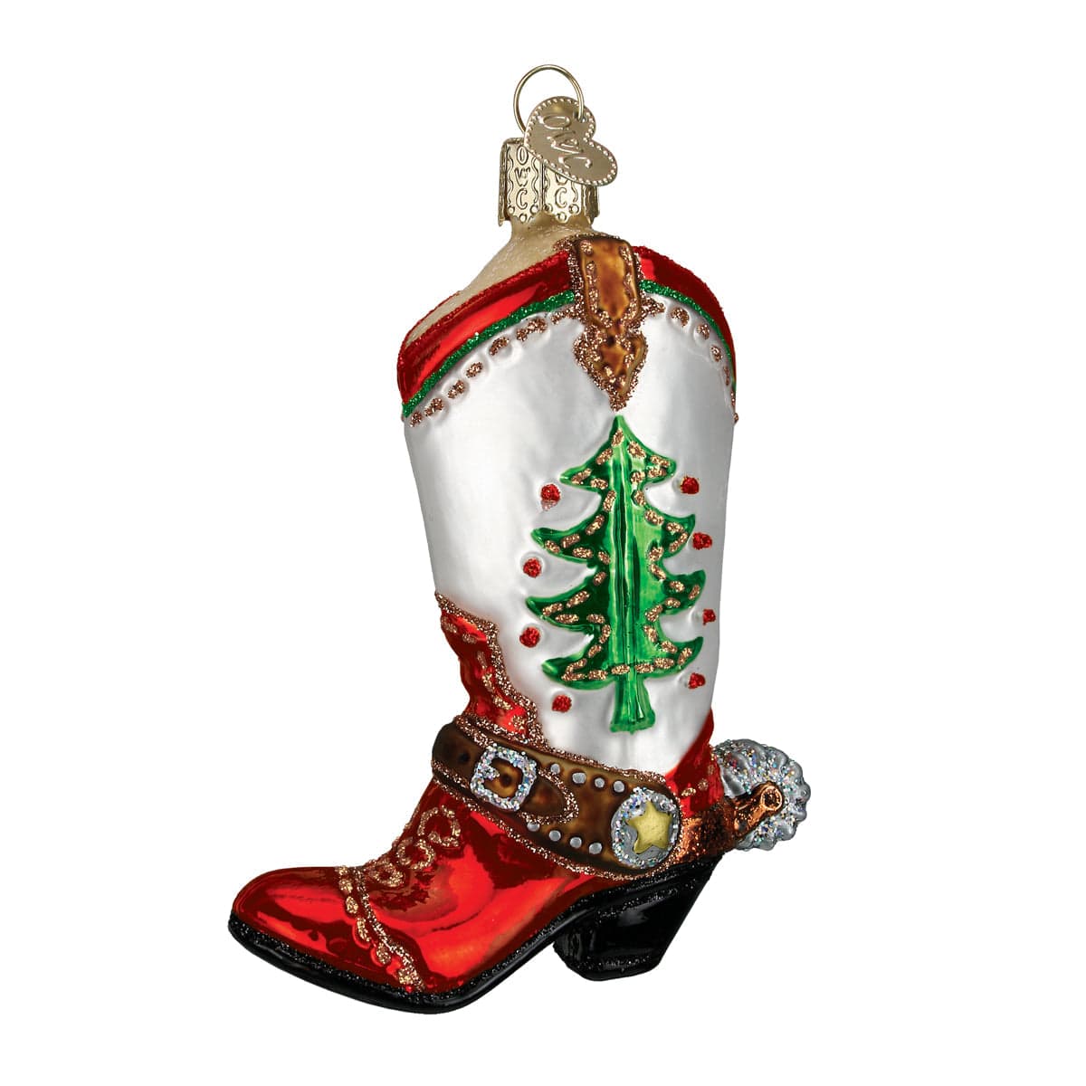 Old World Christmas 4 X 3 X 1.25 / 32159 Christmas Cowboy Boot