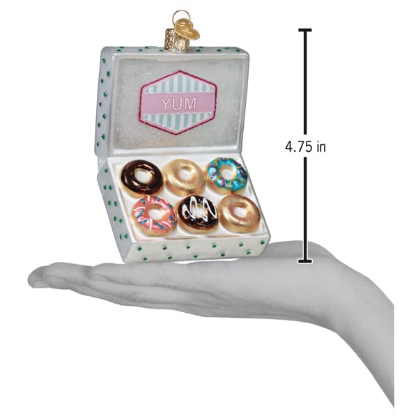 Old World Christmas 4.75 X 3 X 2.25 / 32691 Box Of Donuts Ornament