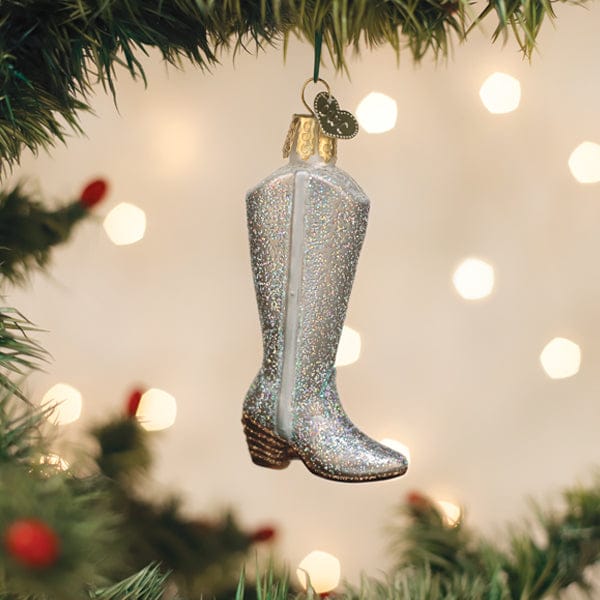 Old World Christmas 3.5 X 1.75 X 1 / 32699 Glittered Boot Ornament