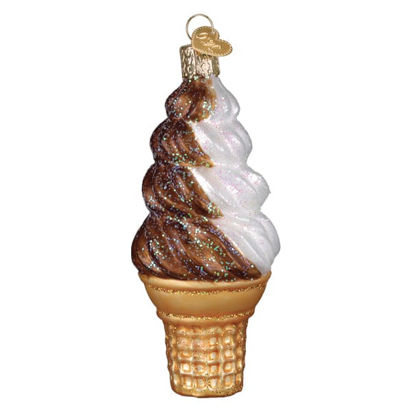 Old World Christmas 4.25 X 1.75 X 1.75 / 32746 Chocolate Swirl Soft Serve Ornament