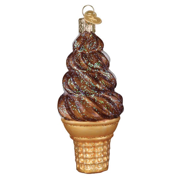 Old World Christmas 4.25 X 1.75 X 1.75 / 32746 Chocolate Swirl Soft Serve Ornament