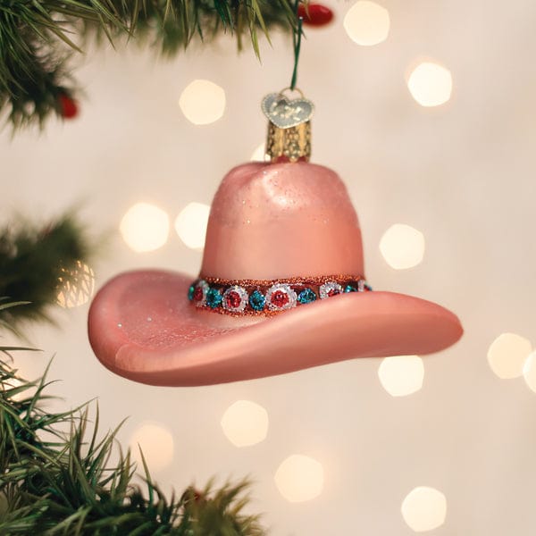 Old World Christmas 2.75 X 3.75 X 3.25 / 32750 Cowgirl Hat Ornament