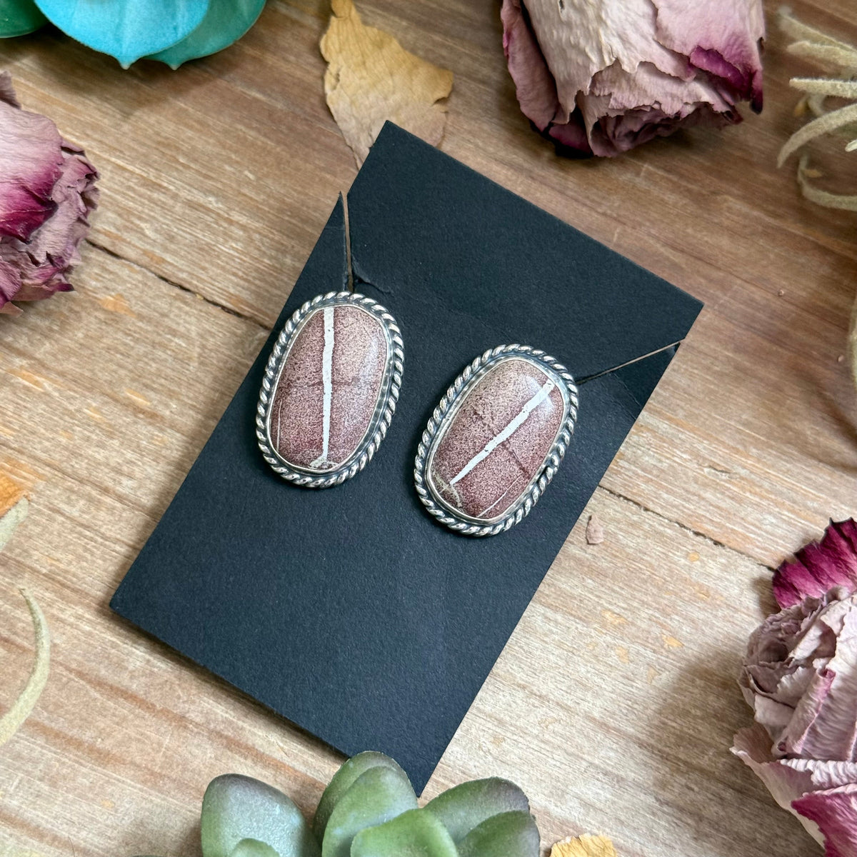 Red Buffalo Stud Earrings by Jason Ogg