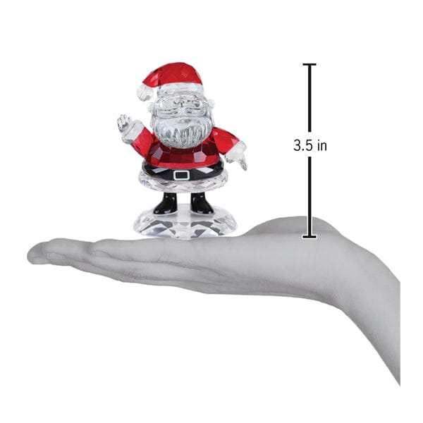 Old World Christmas 3.5 X 2.75 X 2.25 / 34053 Santa Claus Crystal Figurine