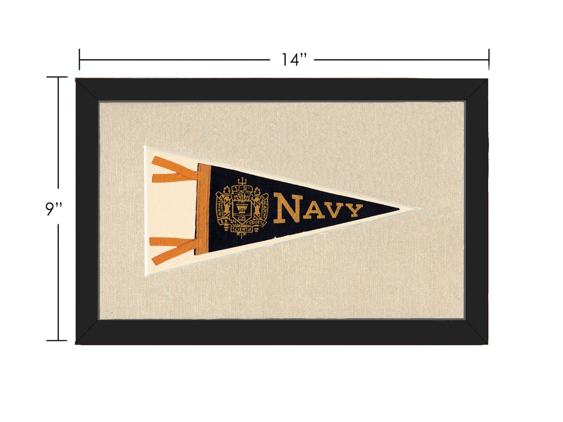 Americana Memories Vintage Pennants and Memorabilia Vintage Navy Pennant