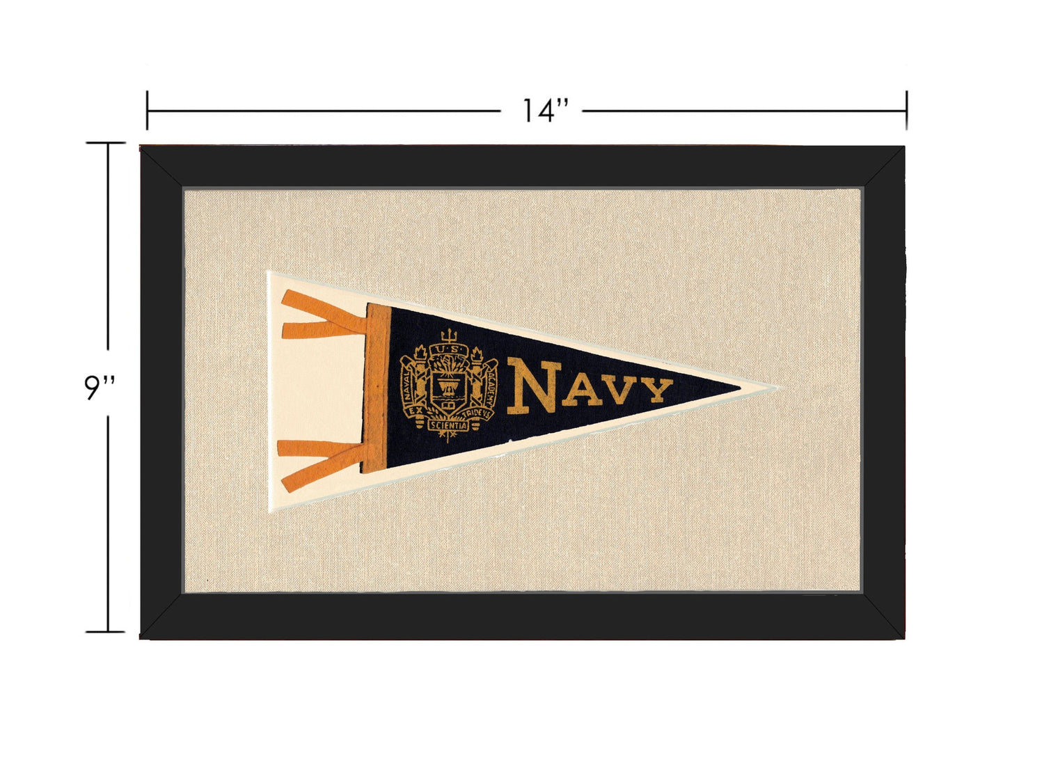 Americana Memories Vintage Pennants and Memorabilia Vintage Navy Pennant