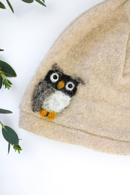 Owl Cashmere Hat - Baby - My American Goods