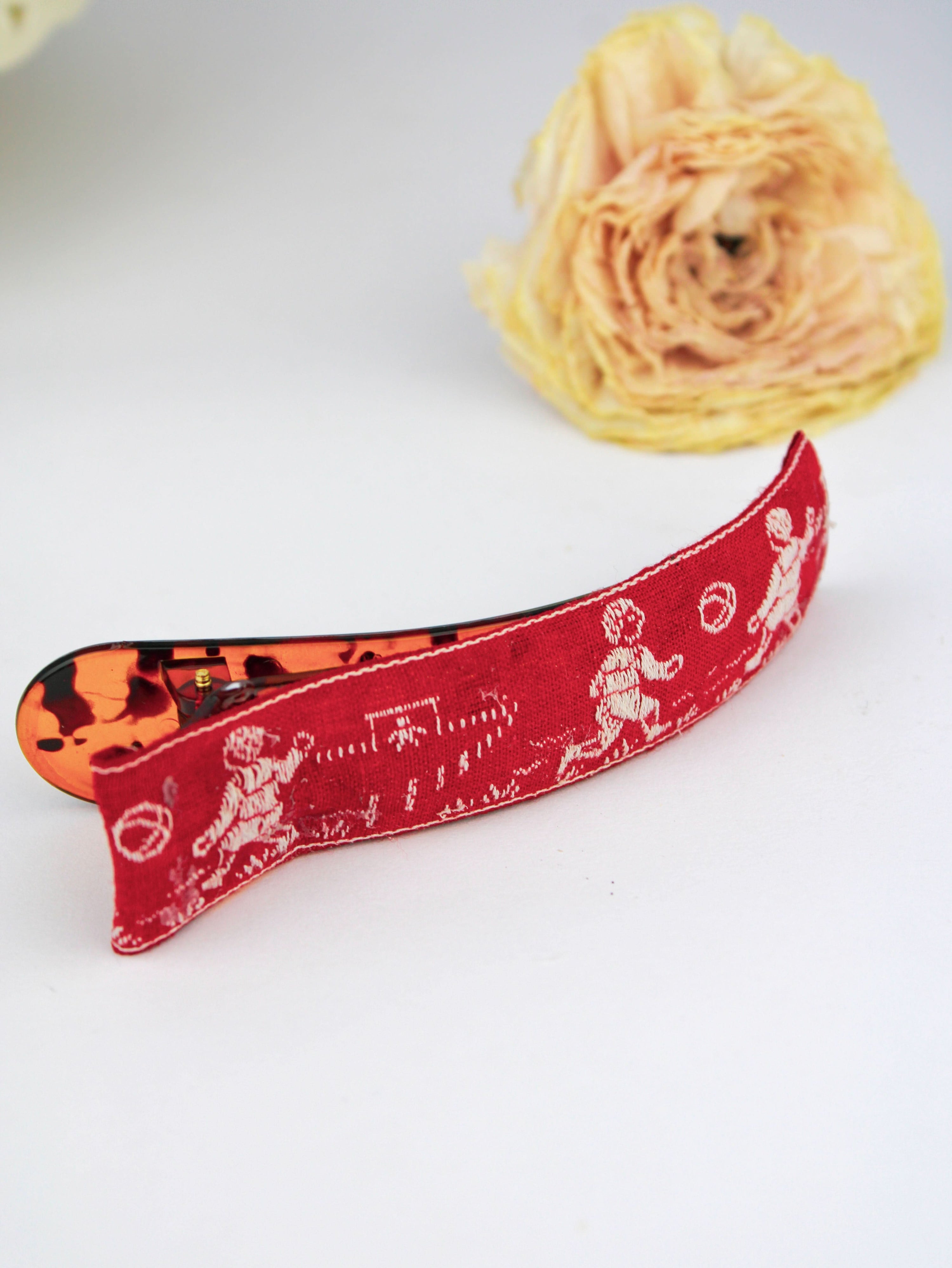 Ash &amp; Rose Hair Clip French Football Soccer Hair Clip