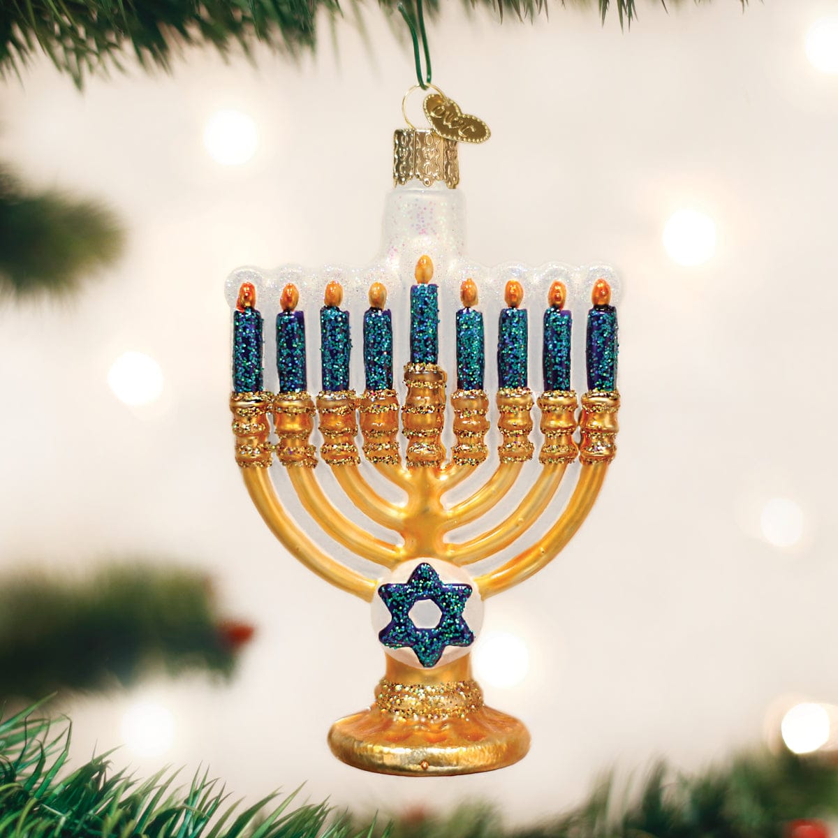 Old World Christmas 4.5 X 2.75 X 1.5 / 36177 Menorah Ornament