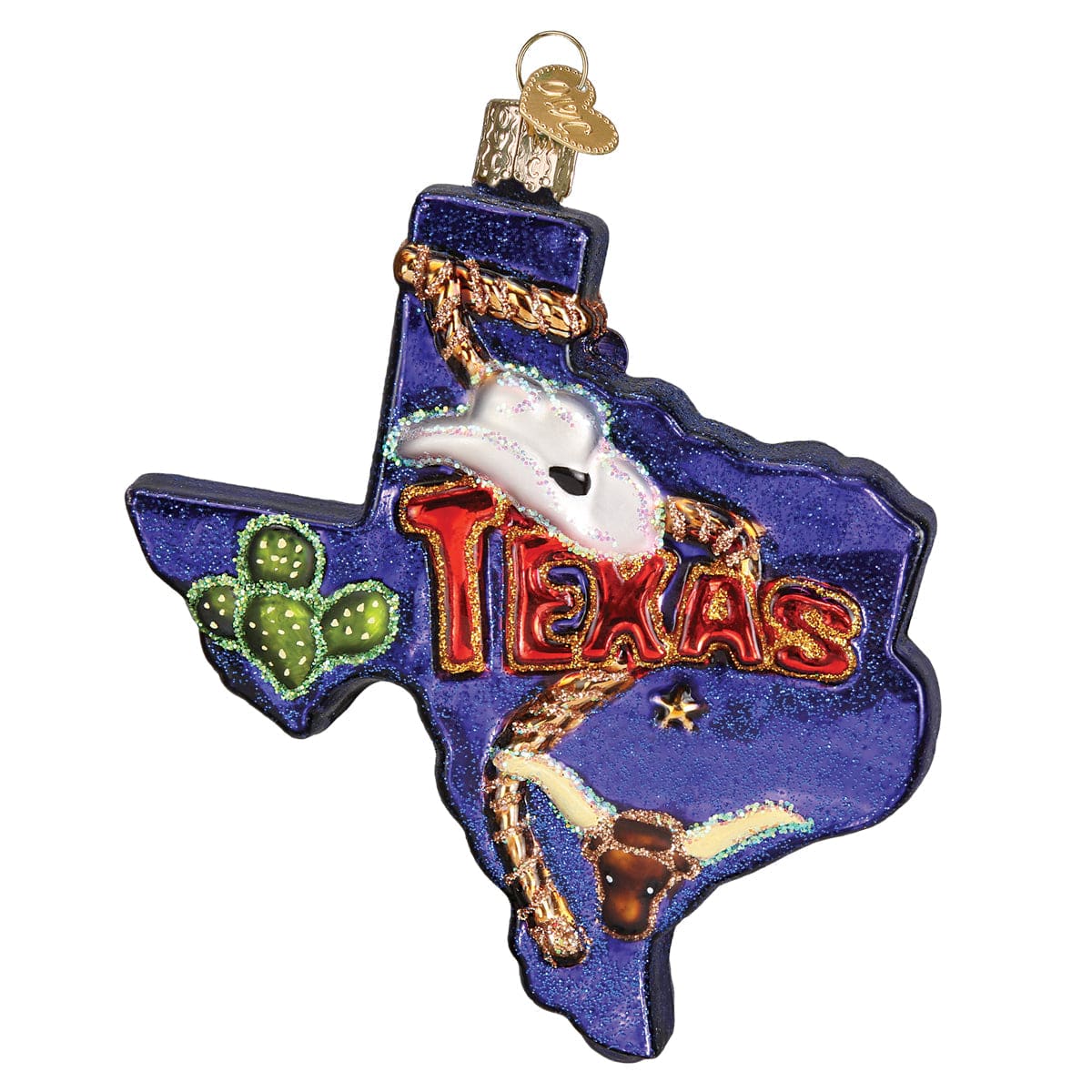 Old World Christmas 4 X 4 X 1 / 36187 State Of Texas Ornament