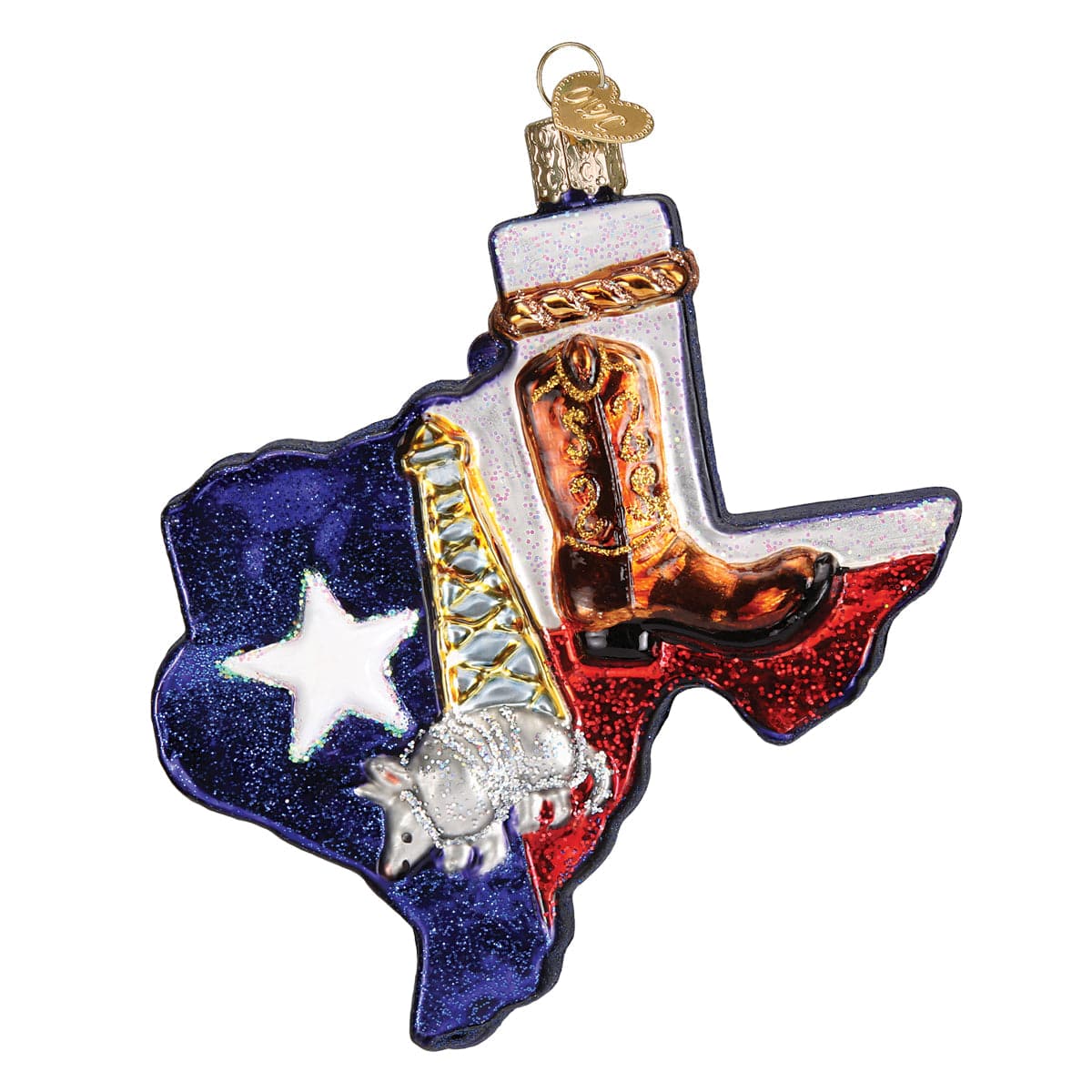 Old World Christmas 4 X 4 X 1 / 36187 State Of Texas Ornament