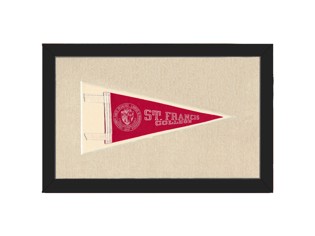 Americana Memories Vintage Pennants and Memorabilia Vintage St Francis College Pennant