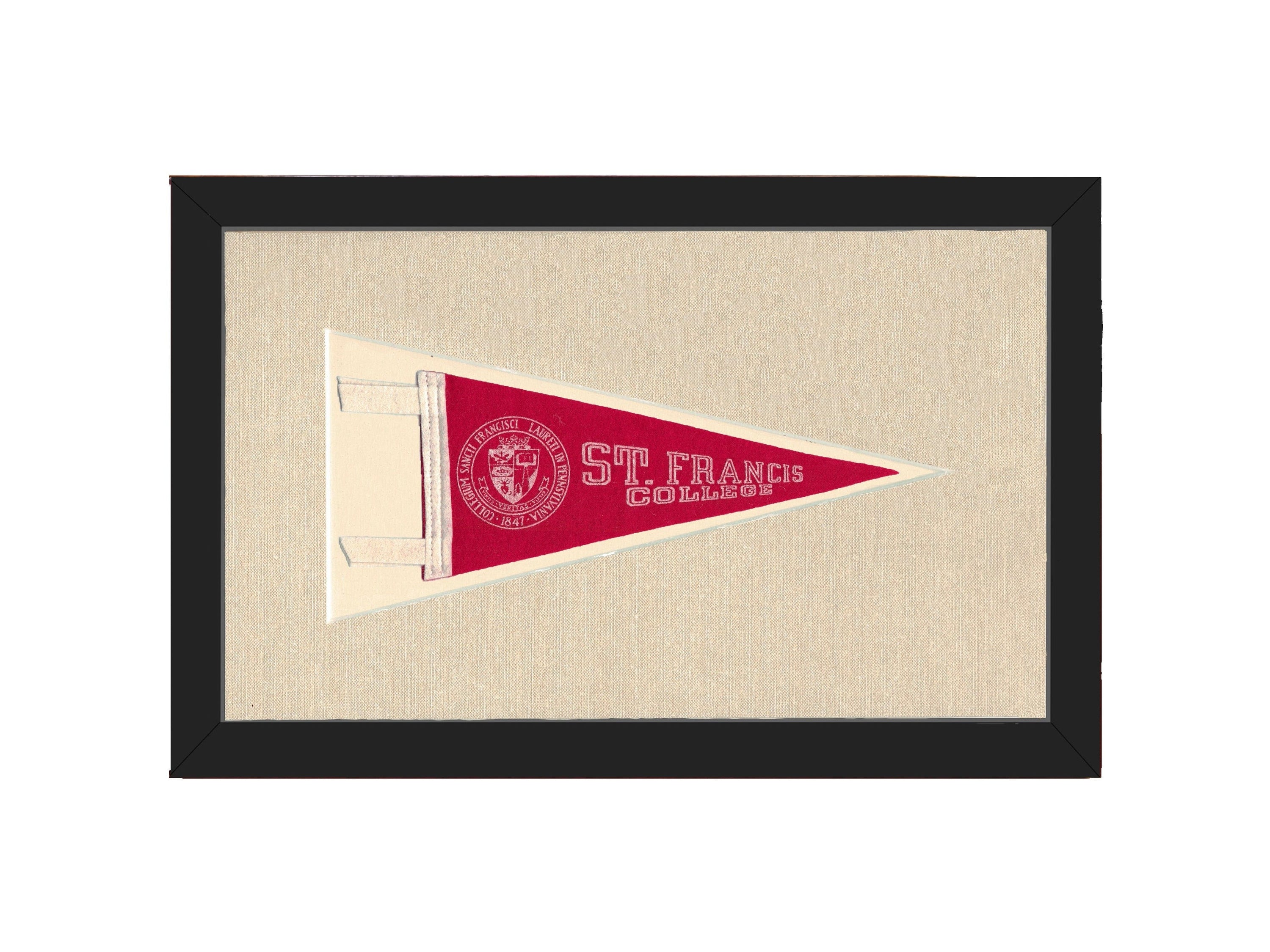 Americana Memories Vintage Pennants and Memorabilia Vintage St Francis College Pennant