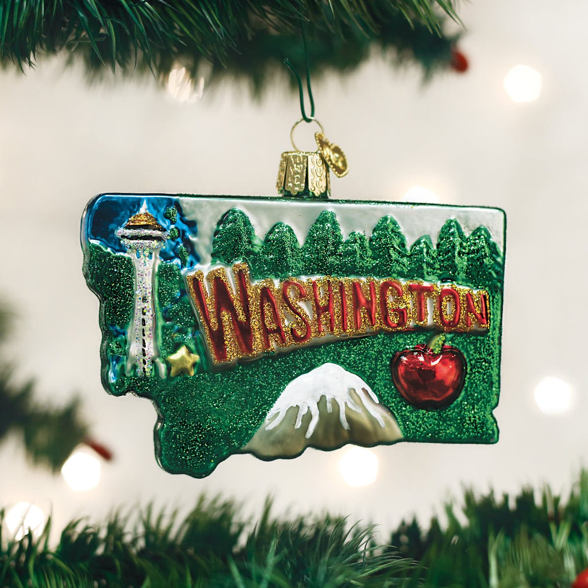 Old World Christmas 3 X 4 X 0.75 / 36199 State Of Washington Ornament