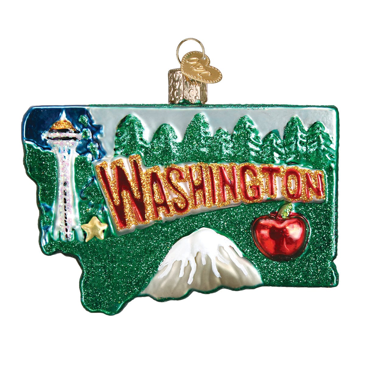 Old World Christmas 3 X 4 X 0.75 / 36199 State Of Washington Ornament