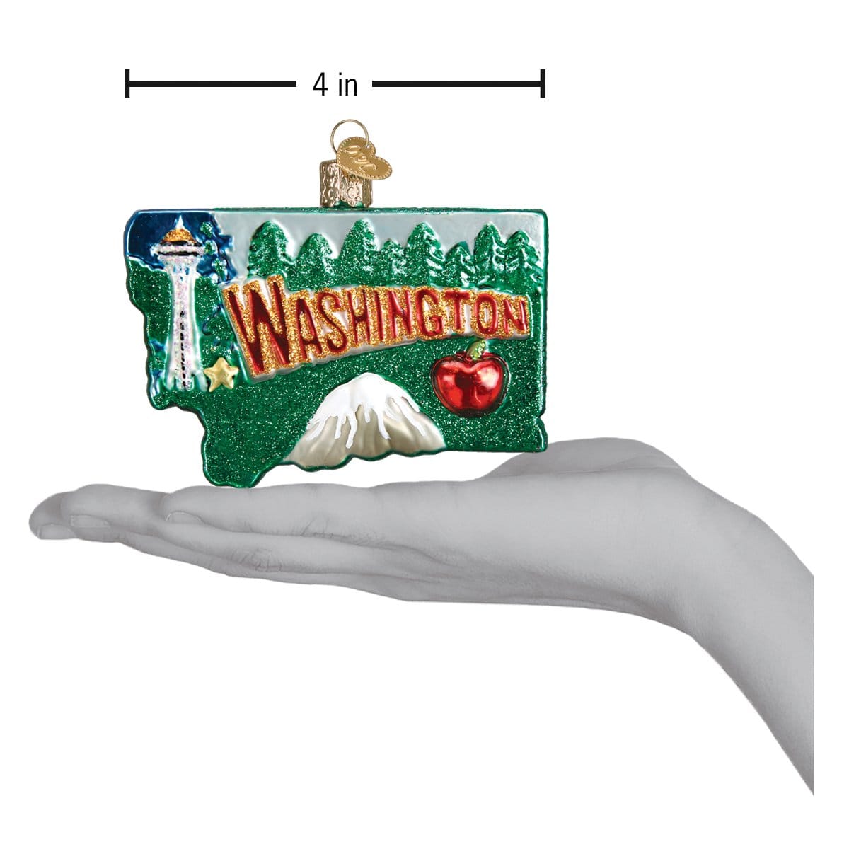 Old World Christmas 3 X 4 X 0.75 / 36199 State Of Washington Ornament