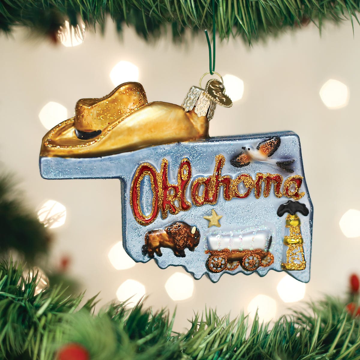 Old World Christmas 3.25 X 4 X 0.75 / 36224 State Of Oklahoma Ornament
