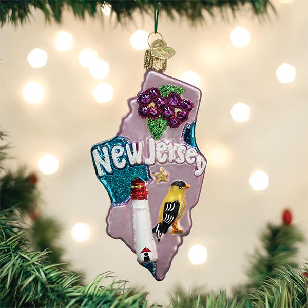 Old World Christmas 1 X 2.5 X 5 / 36230 State Of New Jersey Ornament