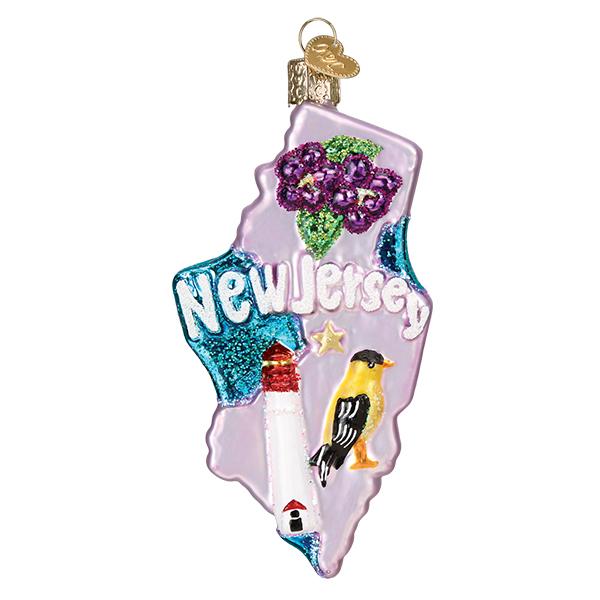 Old World Christmas 1 X 2.5 X 5 / 36230 State Of New Jersey Ornament