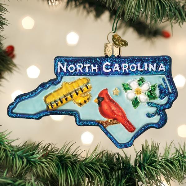 Old World Christmas 0.75 X 3.25 X 5 / 36296 State Of North Carolina Ornament