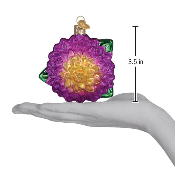 Old World Christmas 3.5 X 3.5 X 1.5 / 36347 Dahlia Ornament