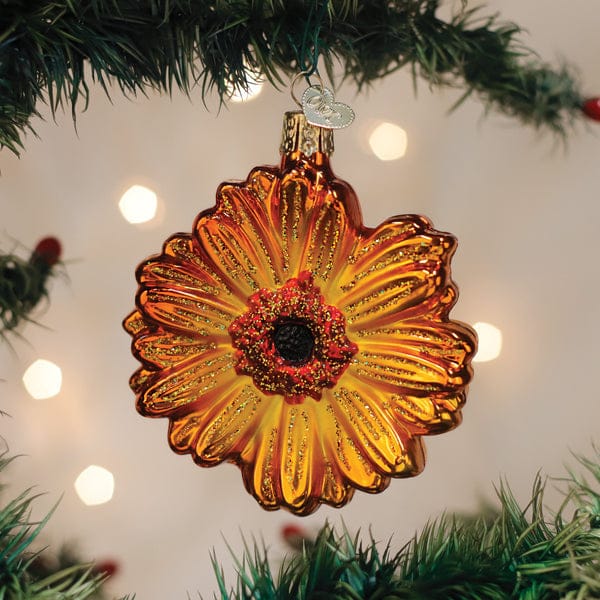 Old World Christmas 3.75 X 3.25 X 0.5 / 36349 Sunset Gerbera Daisy Ornament