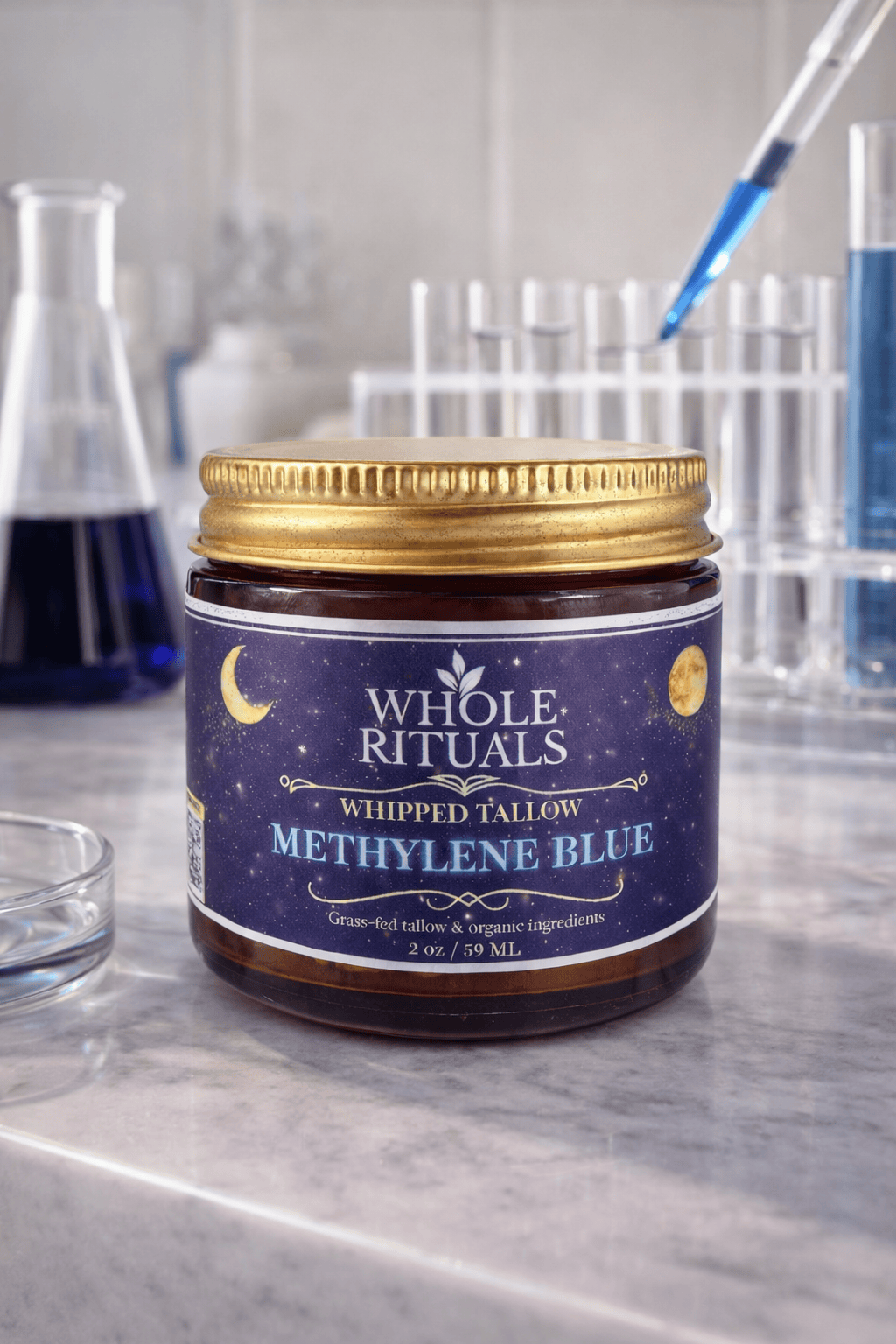 Methylene Blue Infused Tallow Balm - Whipped