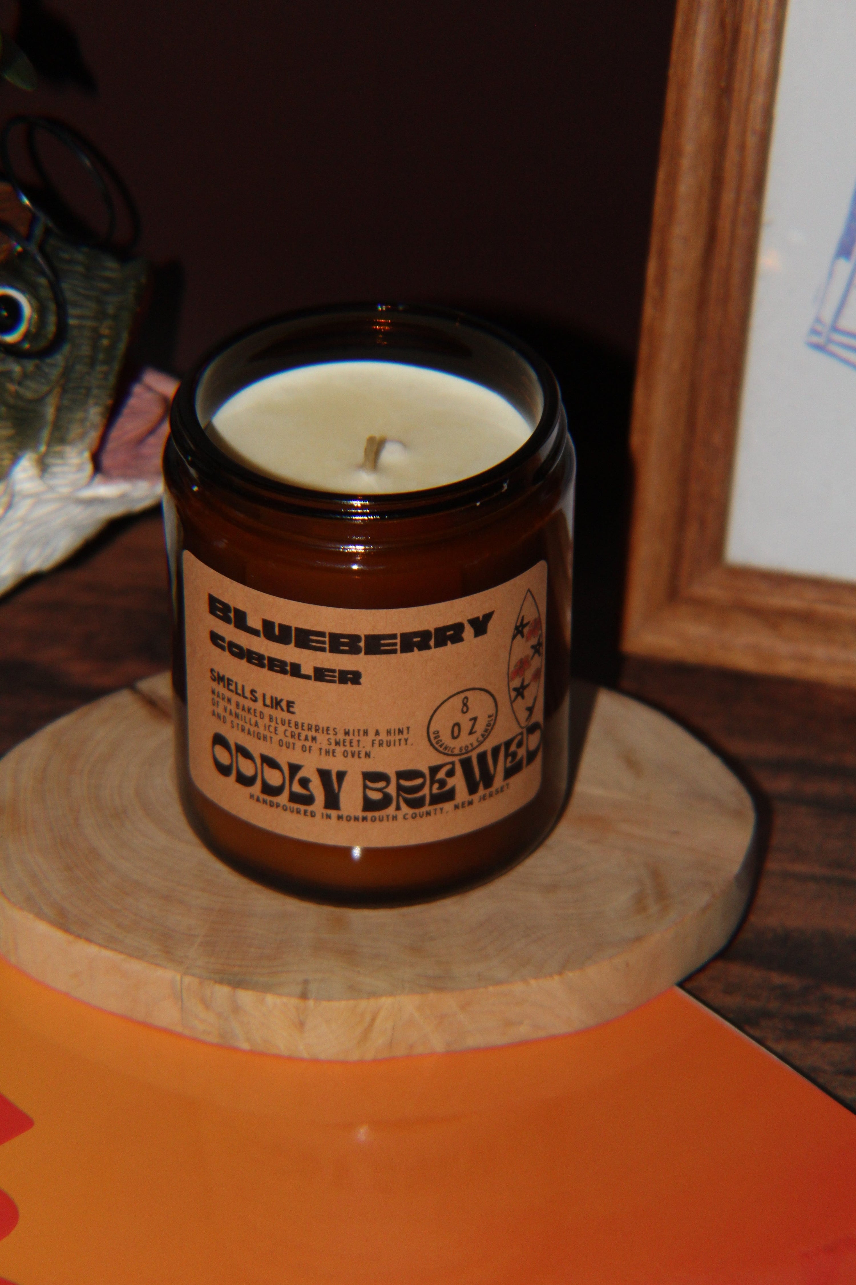 Oddly Brewed Candles Blueberry Cobbler Soy Candle