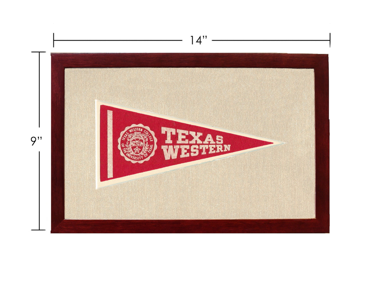 Americana Memories Vintage Pennants and Memorabilia Vintage Texas Western College  Pennant