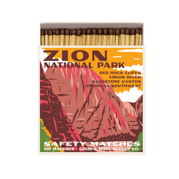 Good & Well Supply Co Zion Vintage National Park Cabin Matches