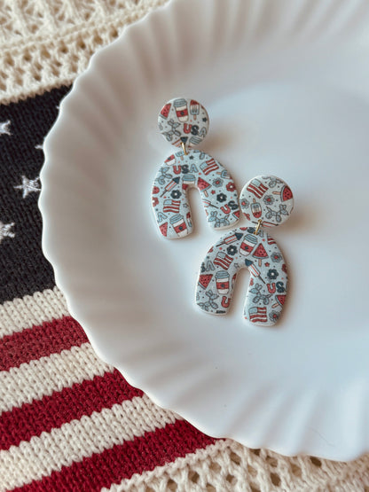 Shop Something Earthy Earrings Parker, in Americana