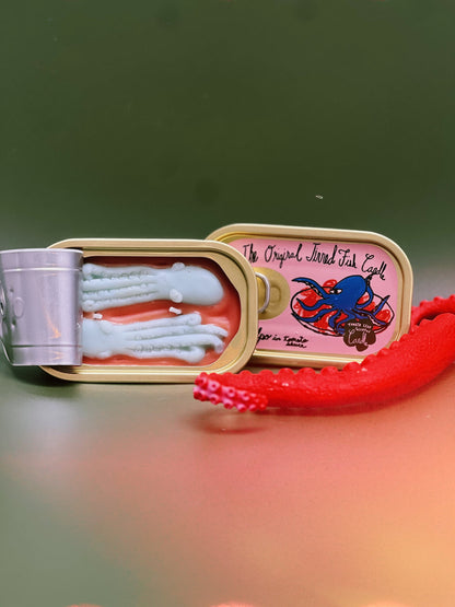 Tinned Fish Candle - Pulpo in Tomato Sauce (Tomato Leaf Scented) - My American Goods