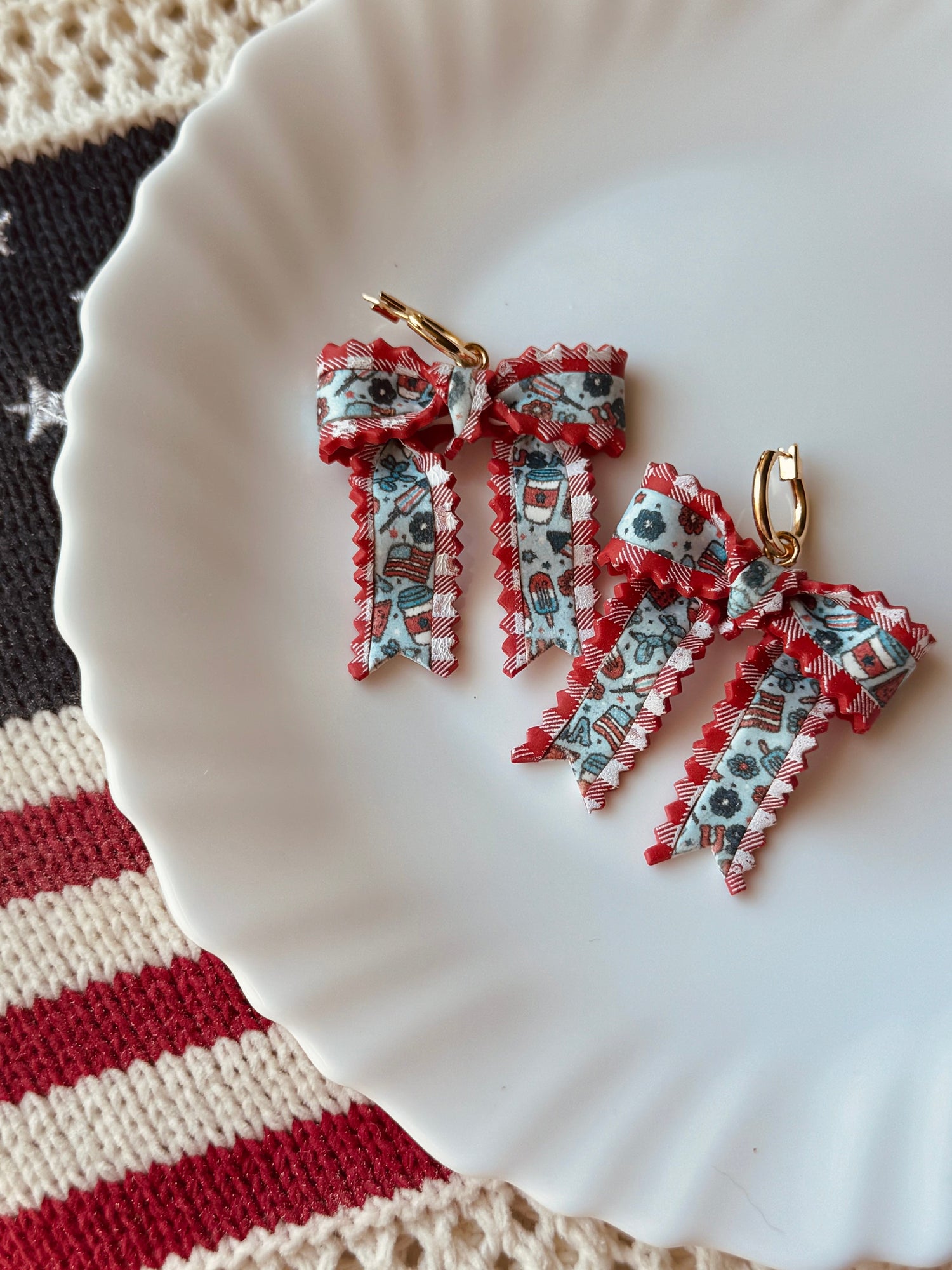 Shop Something Earthy Earrings Americana Ribbons