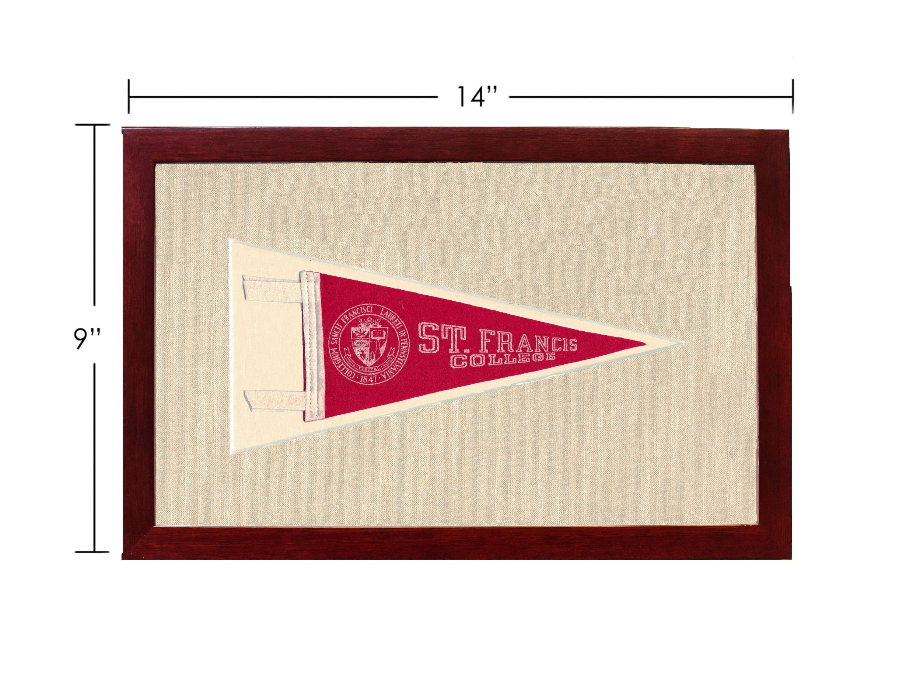 Americana Memories Vintage Pennants and Memorabilia Vintage St Francis College Pennant