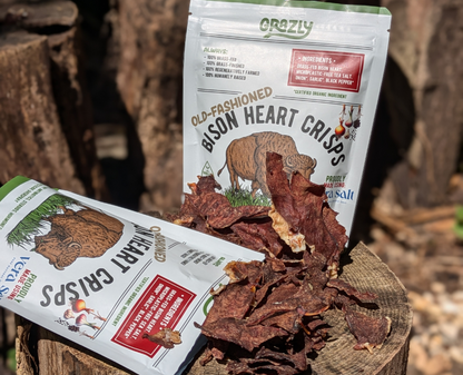 Bison Heart Crisps - 100% Grass-Fed/Finished - My American Goods