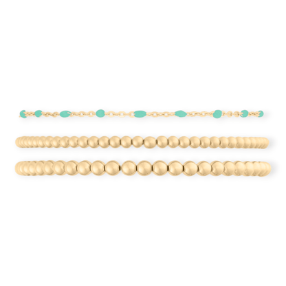 Cuffed by Nano LLC Turquoise Daisy + Juno Bracelet Triple Stack