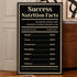 Tailored Canvases Canvas 18x12 inch Medium Premium Gallery Wrapped Ingredients For Success Motivational Wall Sign