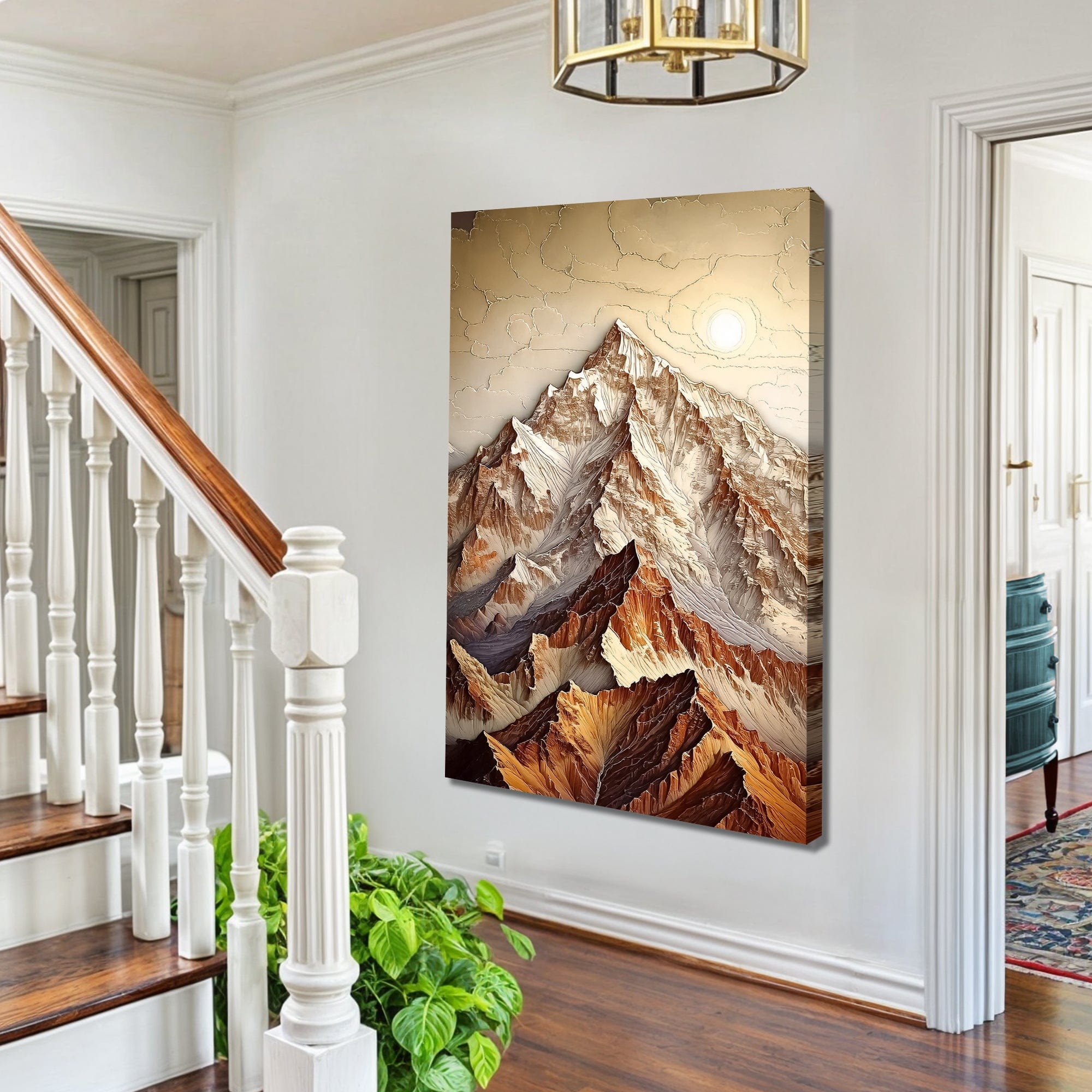 Tailored Canvases Canvas 3D Minimalist Mountain Wall Art