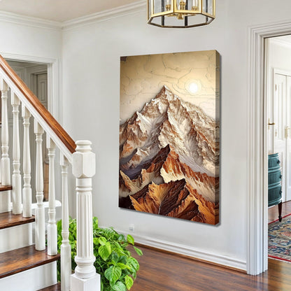 Tailored Canvases Canvas 3D Minimalist Mountain Wall Art