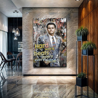 Tailored Canvases Canvas Hard Work Beats Talent Every Time Motivational Wall Sign