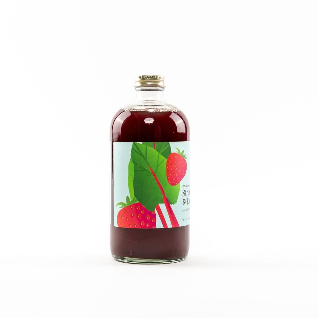 Wood Stove Kitchen Cocktail and Drink Mixers Strawberry-Rhubarb Mixer, 16 fl oz