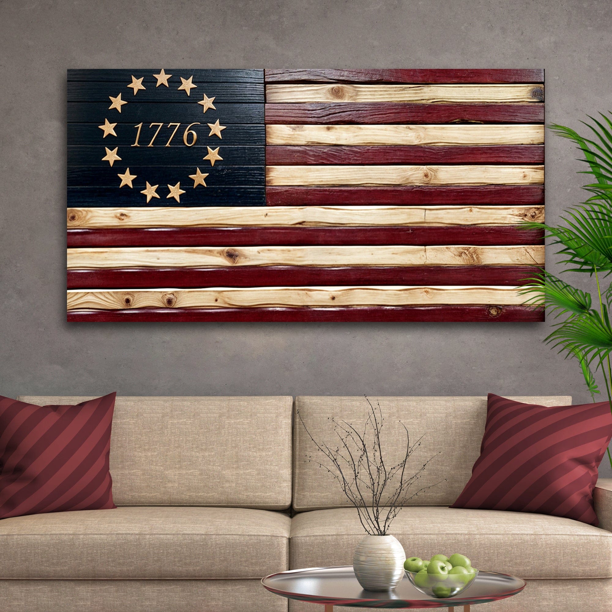 Tailored Canvases Canvas 1776 American Flag Wall Art