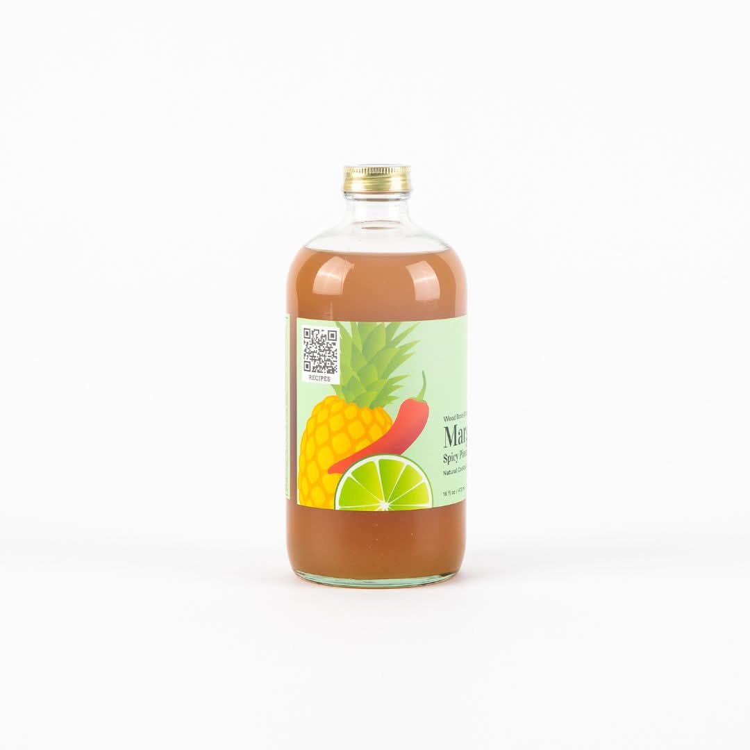 Wood Stove Kitchen Cocktail and Drink Mixers Margarita Spicy Pineapple &amp; Lime Mixer, 16 fl oz