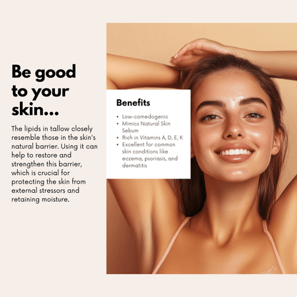 Free the Body Co. Moisturizers Tallow and Rose Hip Barrier Balm with Beeswax, Small Batch, 2oz