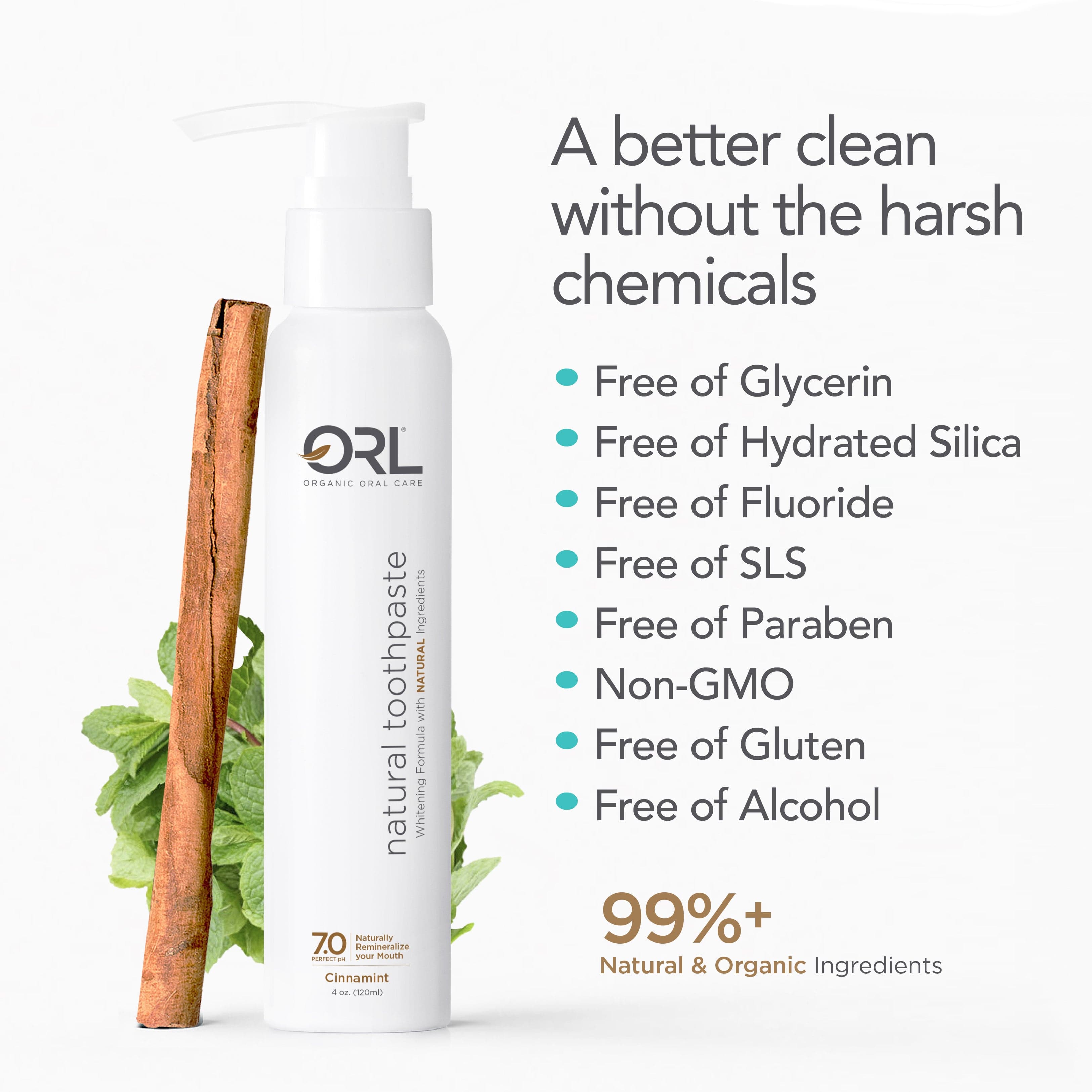 ORL Toothpaste Fluoride-free Toothpaste with Natural Hydroxyapatite