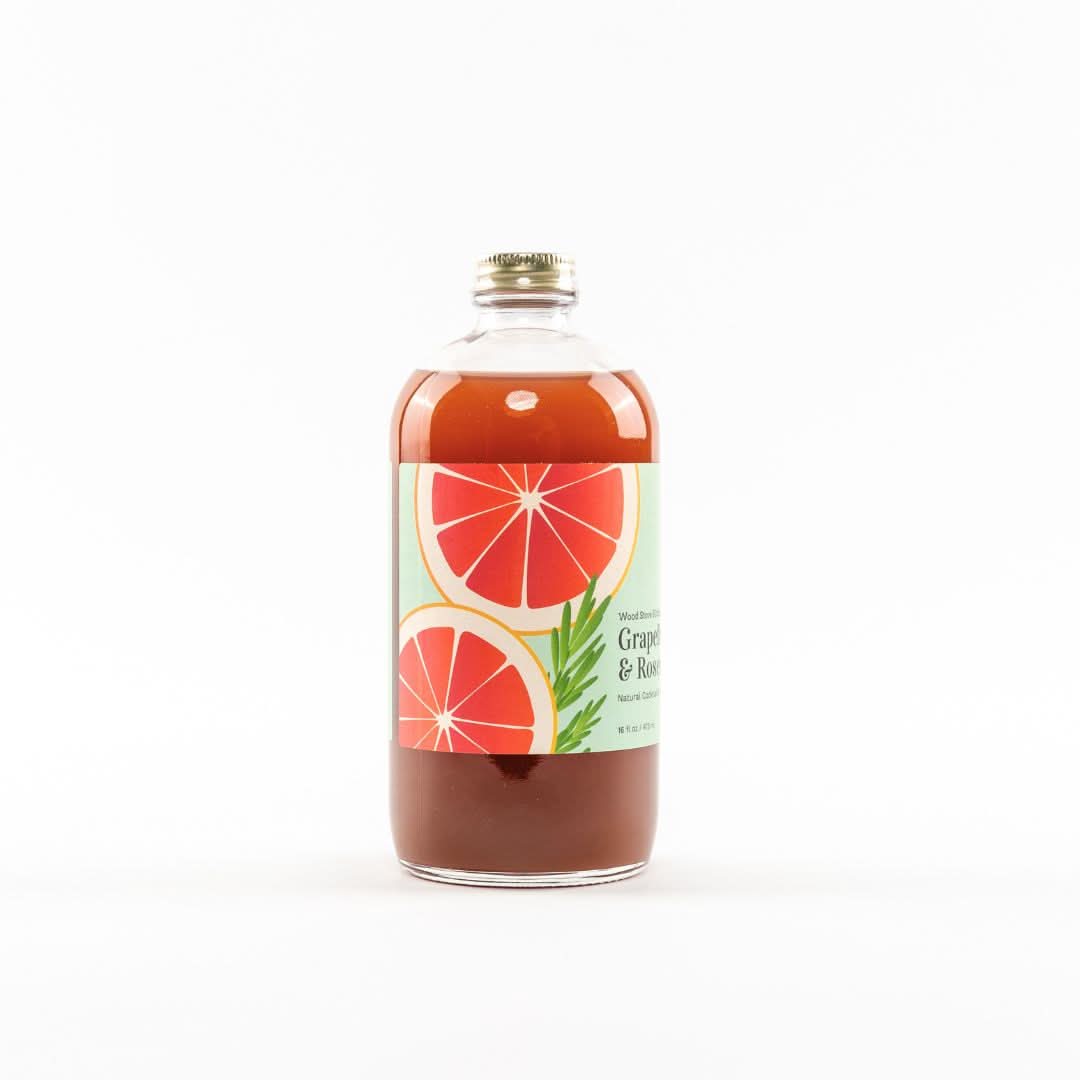 Wood Stove Kitchen Cocktail and Drink Mixers Grapefruit &amp; Rosemary Mixer, 16 fl oz