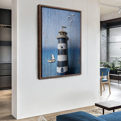 Tailored Canvases Canvas Wooden Lighthouse Coastal Wall Art III