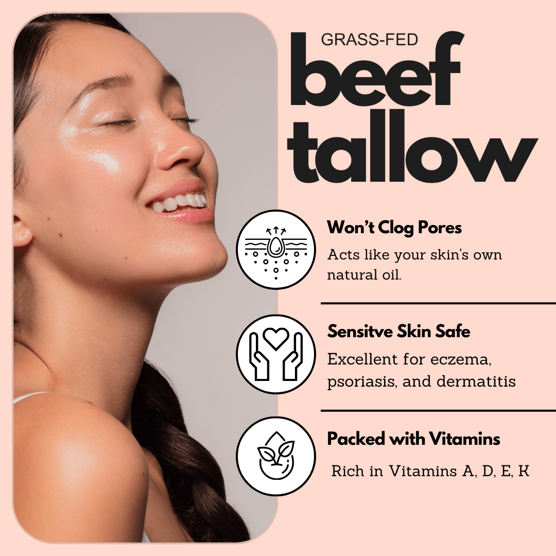 Free the Body Co. Moisturizers Grass Fed Tallow and Rose Hip Balm, Small Batch, Bare