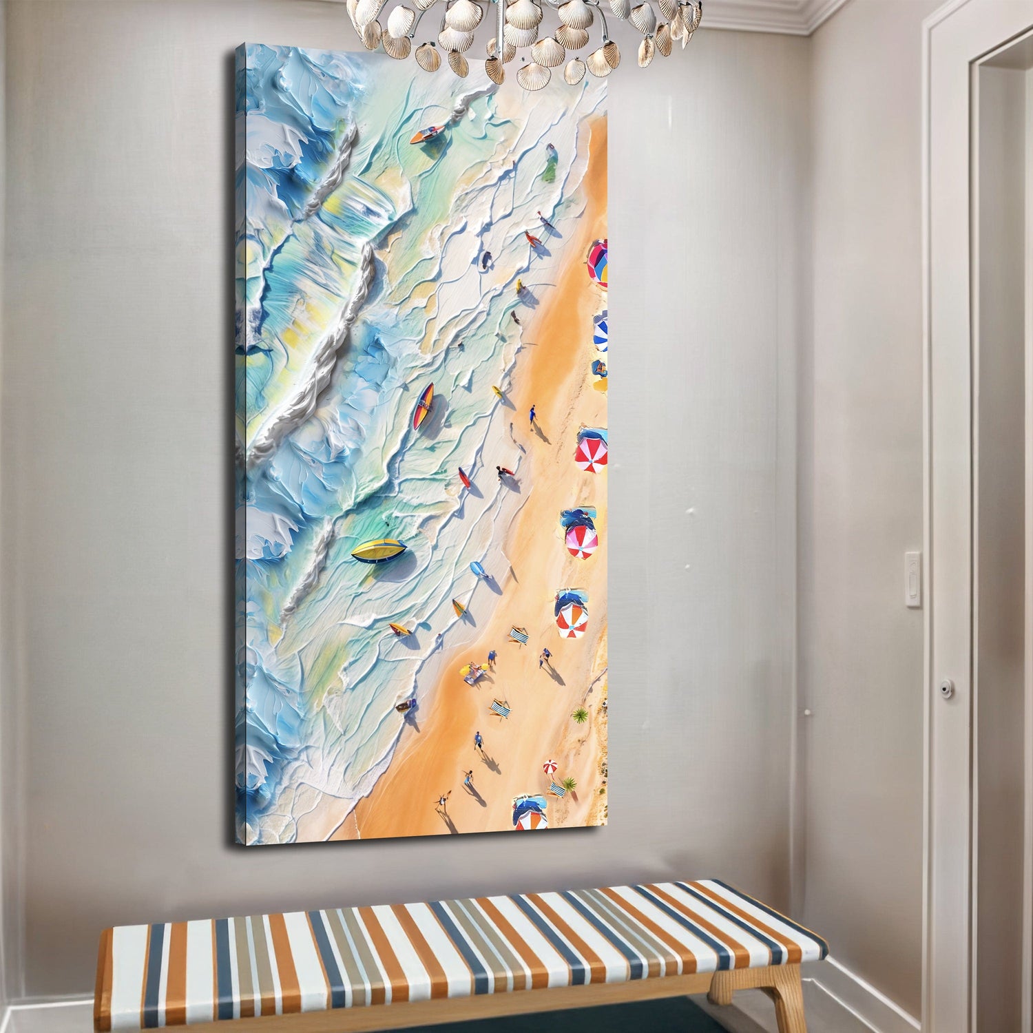 Tailored Canvases Canvas 20x10 inch Medium Premium Gallery Wrapped Beach Days Wall Art III