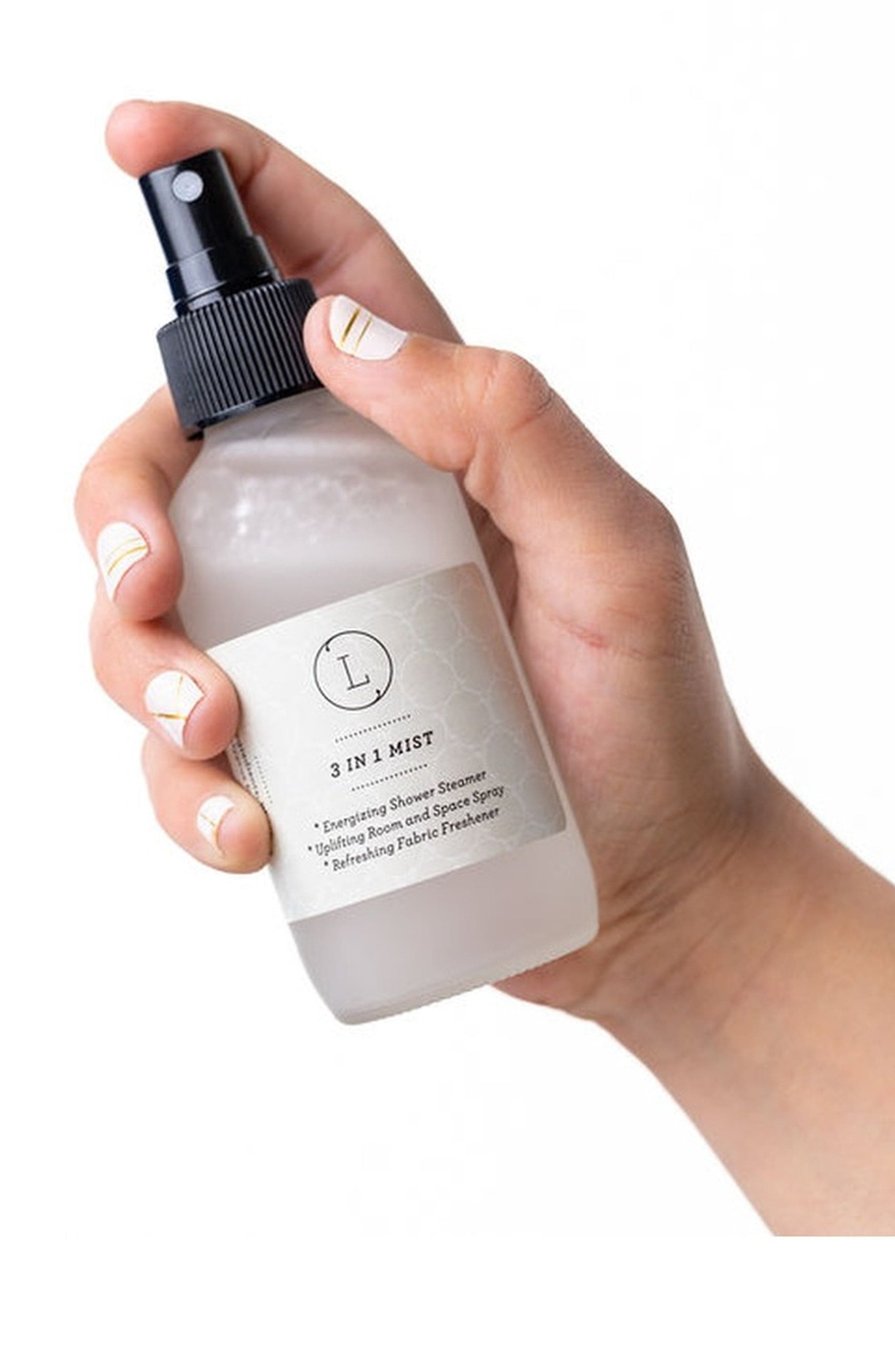 Lizush CREAMS &amp; OILS Eucalyptus Mist, Shower Mist, Room and Space Spray, 3 in 1 Home Essential Mist, Shower steamer spray